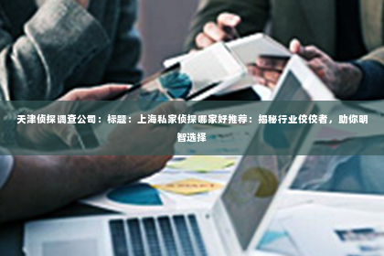 天津侦探调查公司：标题：上海私家侦探哪家好推荐：揭秘行业佼佼者，助你明智选择