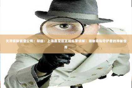 天津侦探调查公司：标题：上海嘉定区正规私家侦探：揭秘隐私守护者的神秘世界