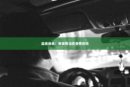 温柔语录：用柔情治愈爱情创伤