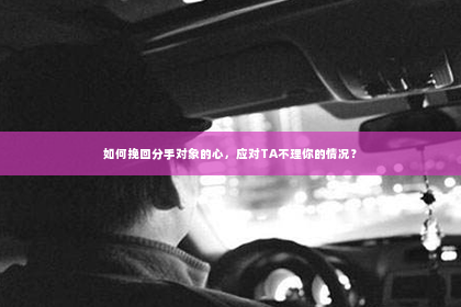 如何挽回分手对象的心，应对TA不理你的情况？
