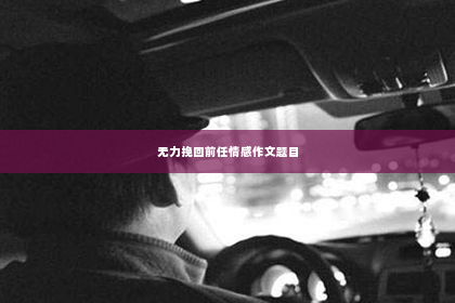 无力挽回前任情感作文题目