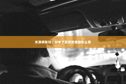 天津侦探社：分手了实在想挽回怎么搞