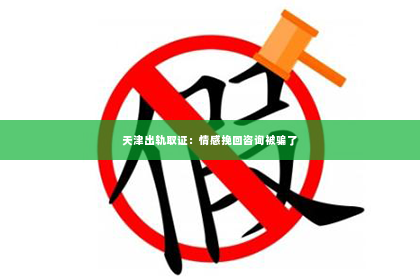 天津出轨取证：情感挽回咨询被骗了