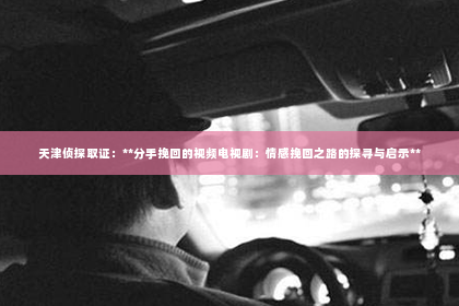 天津侦探取证：**分手挽回的视频电视剧：情感挽回之路的探寻与启示**
