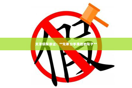 天津侦探取证：**兄弟分手挽回的句子**